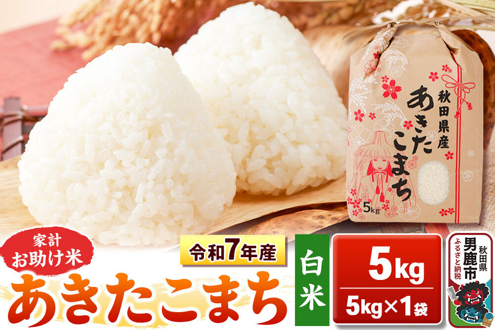 令和7年産【白米】家計お助け米 あきたこまち 5kg 秋田県 男鹿市 こまちライン [あきたこまち 5kg]