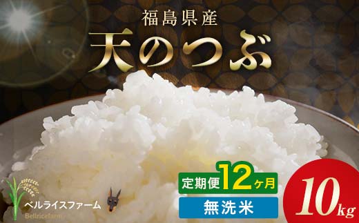 
                  〈先行予約〉令和8年産【お米の定期便】12ヶ月配送 農家直送 ベルライスファーム 天のつぶ 無洗米 10kg F6U-465
                