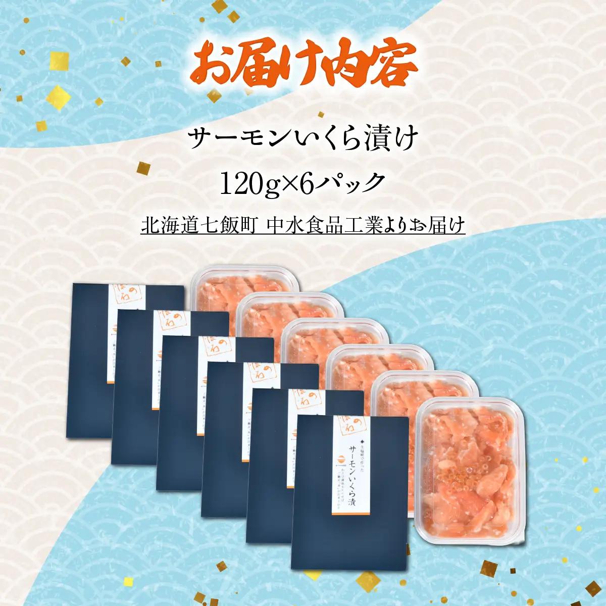 サーモンいくら漬け120g×6パック NAAF037