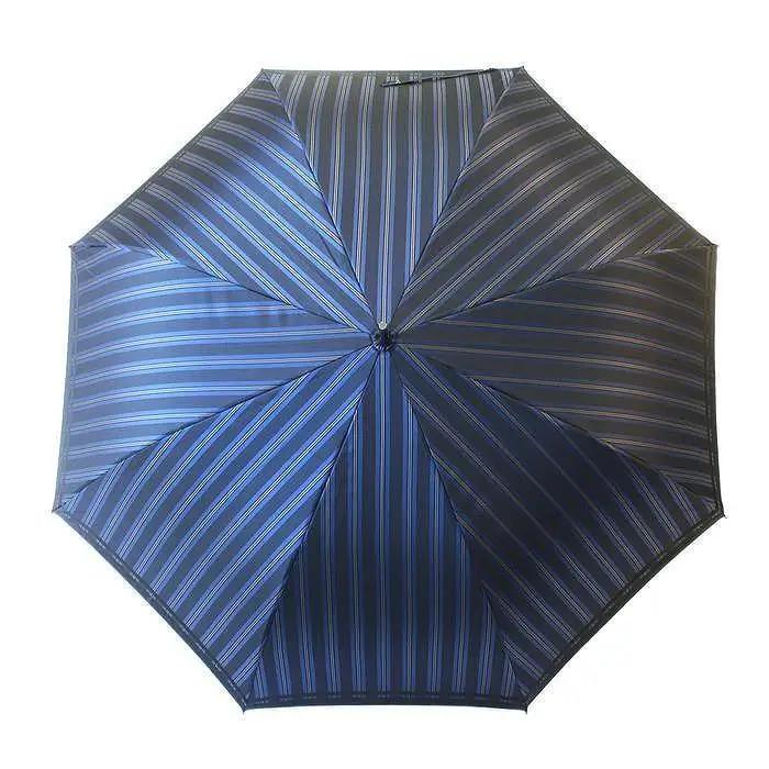 槙田商店【紳士長傘】Tie Stripe×Plain ブルー