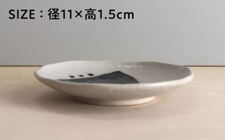 【瀬戸焼】 モノトーン花 小皿B 5個 【カネ三商店】 / 食器 皿 プレート ギフト / 瀬戸市[BBDD047]