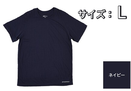 R×L（アールエル） メリノウール ウルトラライト ユニ Tシャツ（ユニセックス）ネイビー Lサイズ