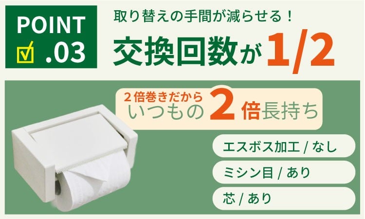 トイレットペーパー ダブル ホワイト 再生紙 トイレットペーパーダブル といれっとぺーぱー 防災 備蓄 生活用品