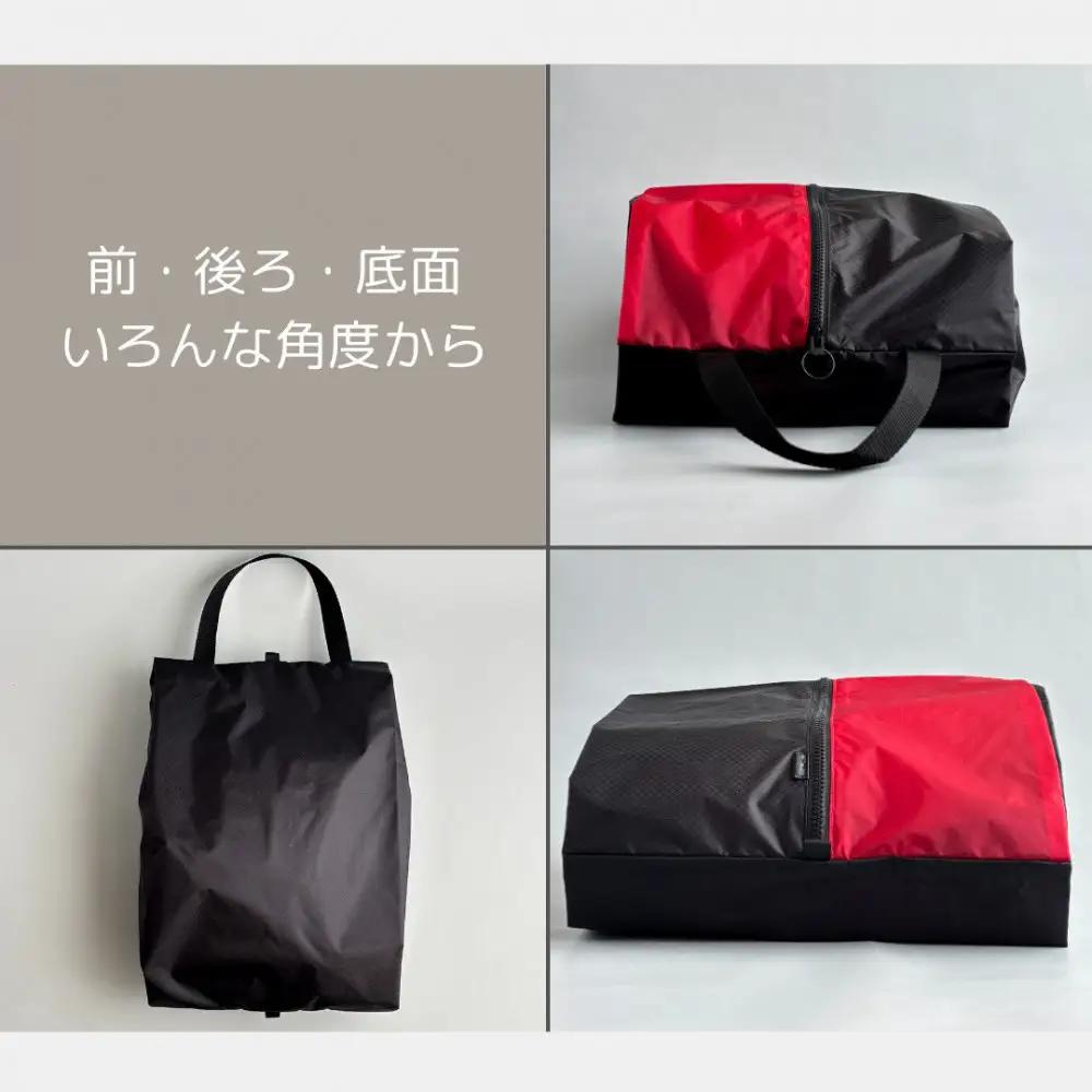 【Lサイズ・赤】軽量ナイロン登山靴ケース　　シューズケース　着替えポーチ　旅行用　アウトドア　ショートブーツ