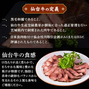 仙台牛モモ肉低温焼き３００グラム×2 牛肉 和牛 冷凍 仙台牛
