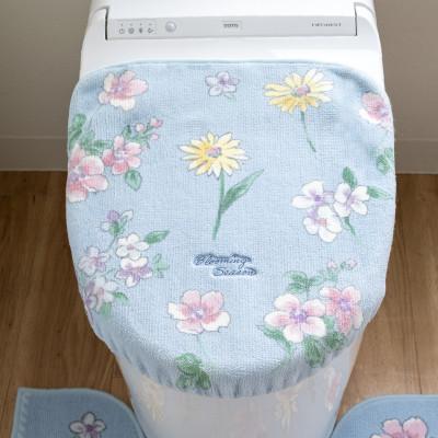 ふるさと納税 海南市 ブルーミングシーズン フタカバー ブルー  抗菌防臭 花柄 トイレ フタ |  | 02