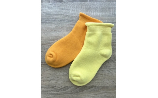 ふわもち鯛焼き靴下x2足組(イエロー、ミカン)【1657299】