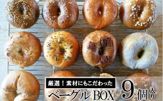 ベーグル専門店が作る ベーグルBOX 9個入り 【パン 手作り 自家製 個包装 便利 グルメ 食べ比べ 詰め合わせ もちもち 朝食 おやつ 食品 冷凍】