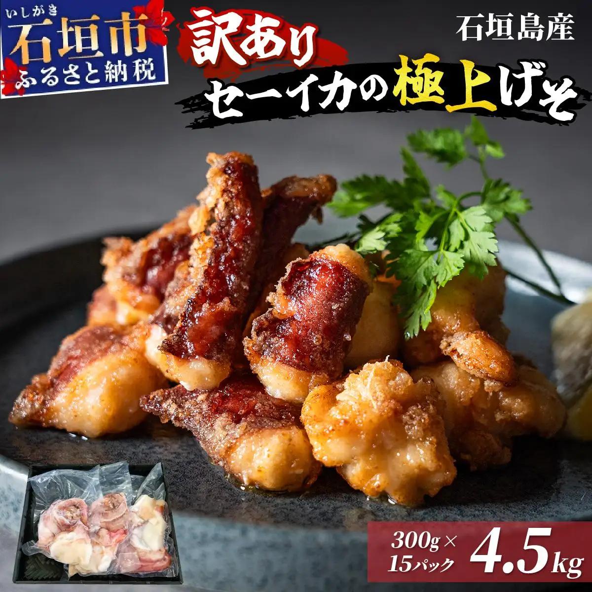 セーイカ げそ 300g×15パック 加熱用 石垣島産 ＜訳あり＞ 
