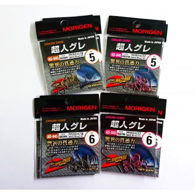 ふるさと納税 加東市 もりげん(MORIGEN)　釣針　超人グレ　8枚セット(5号/各色2枚・6号/各色2枚)