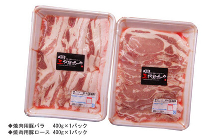【先行予約】 豚肉 ハム 石鎚三代目ポーク焼肉用とロースハムセット ≪旬にお届け品≫【期間限定】【配送期間：12月から】
