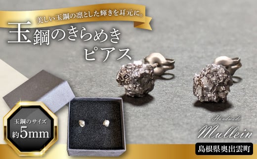 玉鋼のきらめきピアス