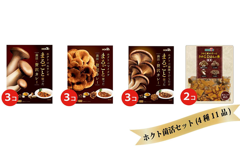 ホクト菌活カレー きのこごはんセット（4種11品） 