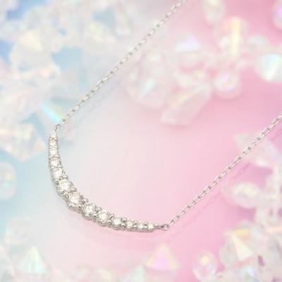 ふるさと納税 山梨県 PT900/PT850 0.5ctダイヤモンド　アーチペンダントネックレス　HH019186 |  | 01