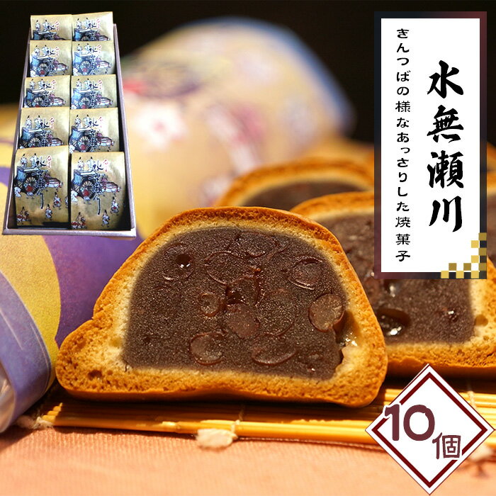 【ふるさと納税】水無瀬川　10コ ／ 和菓子 焼き菓子 あんこ 和スイーツ きんつば風 しっとり生地 上品な甘さ 小豆スイーツ 個包装 お茶菓子 手土産 和風デザート 来客用 おやつ ギフト用 送料無料 大阪府 No.181