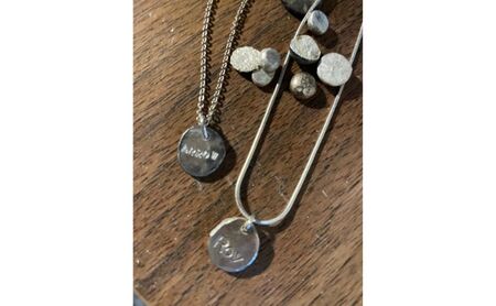 ペンダント 神奈川県 シルバーアクセサリーwork shop【スモールインゴットペンダントトップ】1名 アクセサリー 製作 体験 チケット ワークショップ アクセサリー作り オリジナル インゴット 天