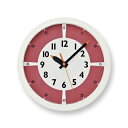 【ふるさと納税】fun pun clock with color! / レッド （YD15-01 RE）Lemnos レムノス 時計　【インテリア】　お届け：※申込状況によりお届け迄1～2ヶ月程度かかる場合があります。