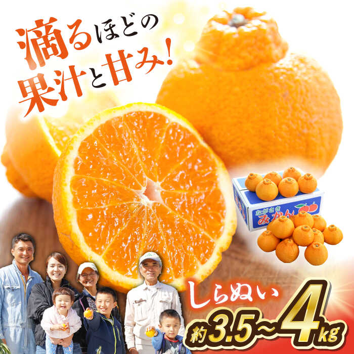 【ふるさと納税】【3月より順次発送】【春柑橘】 不知火 （ しらぬい ）約3.5～4kg＜川添みかん園＞[CCT009] でこぽん デコポンミカン デコポン みかん ミカン 蜜柑 果物 柑橘 デザート 剥きやすい 甘味 果汁 おやつ お土産 プレゼント 贈答 ギフト 甘い