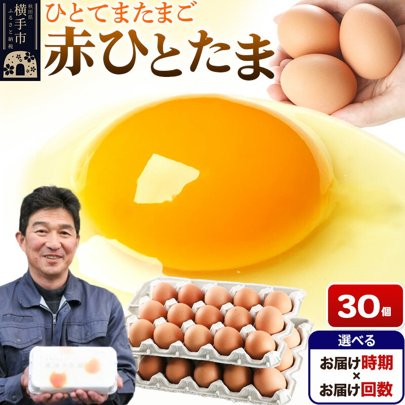 【ふるさと納税】【常温発送】赤ひとたま 30個（業務用）【選べる開始時期×お届け回数（定期便）】東海林養鶏場 赤ひとたま 卵 玉子 たまご タマゴ 配送時期選べる お届け回数選べる 定期便
