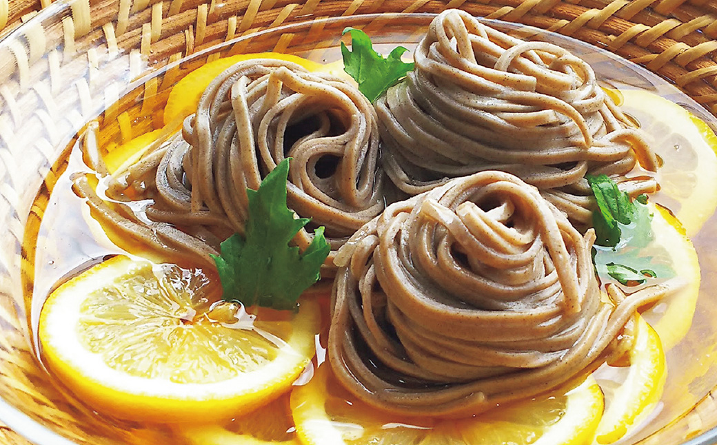 ＜期間限定＞ 出石そば ぶっかけ檸檬 そば 夏季限定 半なま つゆ付き レモン果汁＆天かす付き 10人前（5セット） 田中屋食品 受賞歴多数 国内製造 蕎麦 ソバ 麺類 伝統 但馬 豊岡 【冷たいおそ