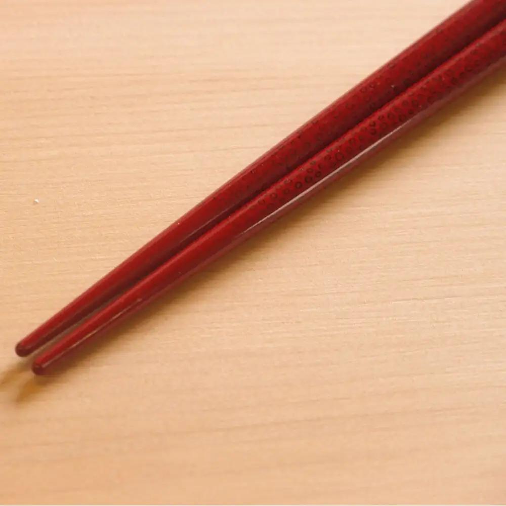 津軽塗 七々子塗箸 菜の華【七々子塗 赤（黒種）大箸】