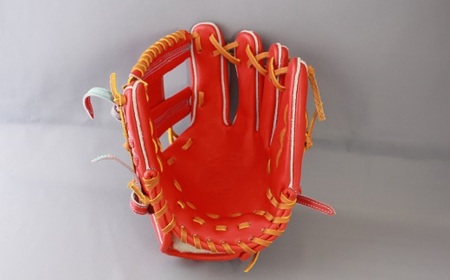 硬式 セミ オーダーグローブ ショート・セカンド【野球工房iプラス】:本体ブラック 紐タン 右投げ用