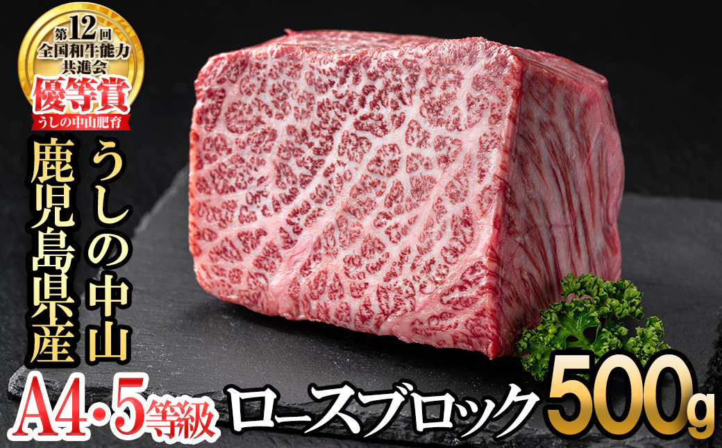 
                  ロースブロック 500g ×1P 黒毛和牛 和牛 肉 牛肉 国産 九州産 鹿児島県産 ステーキ 焼肉 ロース 日本一 c0-126
                