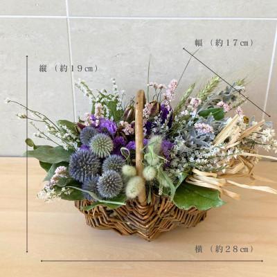 ふるさと納税 茅野市 信州八ヶ岳の麓から贈るドライフラワーアレンジメントM(パープル) |  | 02