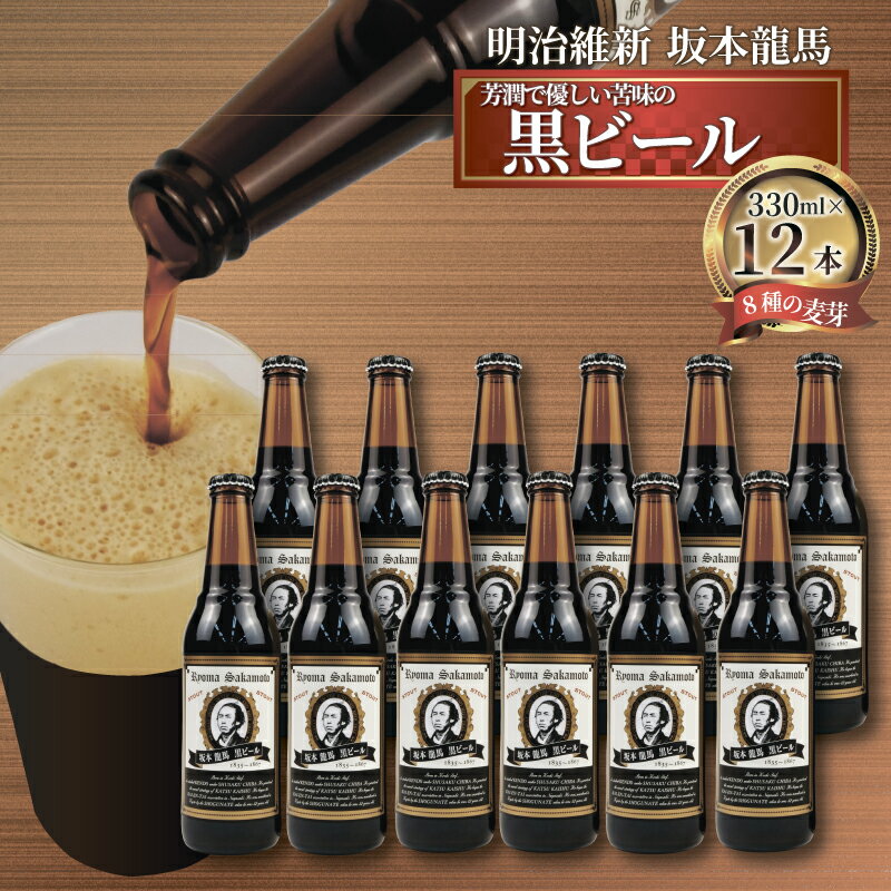 【ふるさと納税】 【日本ビール】 クラフトビール 明治維新 坂本龍馬 黒ビール 12本 セット 330ml ビール ギフト 贈答 お酒 晩酌 沼津市