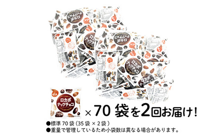 【定期便2回】【でん六】ロカボナッツチョコ 1kg×2ヶ月 小袋タイプ FZ23-601