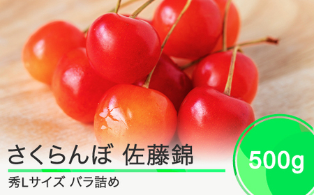 さくらんぼ 佐藤錦 秀Lサイズ バラ詰め 500g 2025年産 令和7年産 山形県産 ふるさと納税 果物 くだもの フルーツ 期間限定 冷蔵配送 先行受付 グルメ 取り寄せ ご当地 特産 産地 直送 送料無料 東北 山形県 人気 ns-snslb500 ※沖縄・離島への配送不可