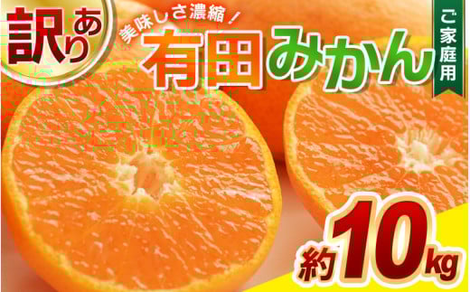 【訳あり】農家直送 有田みかん 約10kg ご家庭用 サイズ混合 ※2025年11月中旬より順次発送予定（お届け日指定不可）※北海道・沖縄・離島への配送不可　訳ありみかん 温州みかんイズ混合 訳ありみかん 温州みかん 有機質肥料100% ふるさと納税 柑橘 有田 産地直送【nuk138F】
