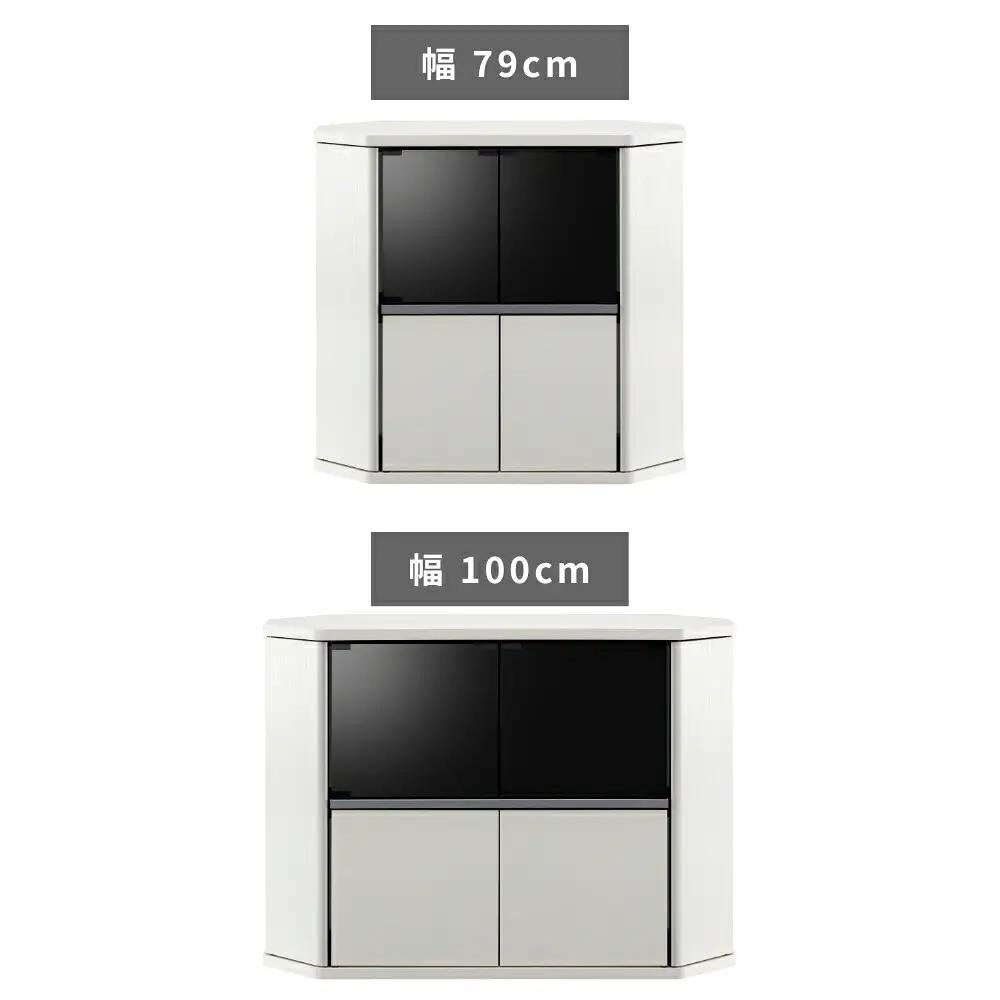 家具 省スペースコーナー対応 テレビボード ハイタイプ 幅100cm ブラウン ≪RCA-7510AV-CR≫ 家具 朝日木材