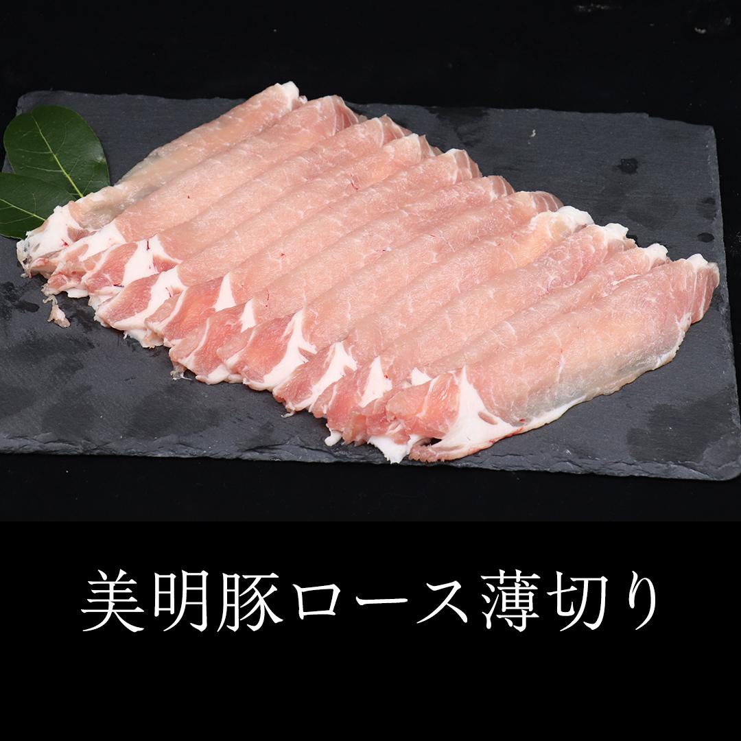 【 全3回 隔月 定期便 】美明豚 ロース薄切り 約1.1kg （茨城県共通返礼品：行方市） びめいとん ビメイトン ブランド豚 銘柄豚 豚 豚肉 肉 茨城県産 国産 冷凍 豚ロース 薄切り