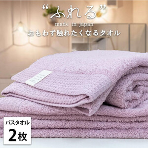 【バスタオル2枚組】思わずふれたくなる バスタオル 60×120cm ふれるB2-RA