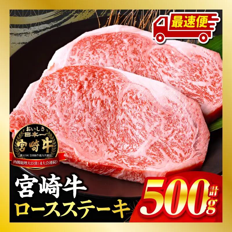 牛肉 ステーキ 牛肉 [2026年8月発送 宮崎牛 ロース 500g 畜産農家応援!]