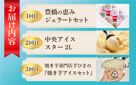 アイスマニア定期便 全3回 定期便 スイーツ デザート アイス おやつ ミルクアイス ミルクジェラート ジェラート 焼き芋アイス 焼き芋 アイス 訳あり 業務用 業務用アイス 期間限定 数量限定 愛知