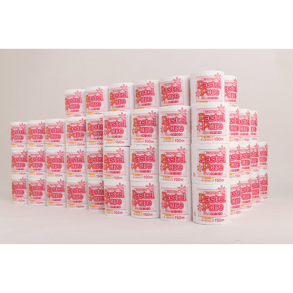 
            【長さが選べる】 パステルピュア トイレットペーパー シングル 45ロール 150m 再生紙 エコ ピンク 業務用 包装 芯なし 柔らかい 日用品 消耗品 備蓄 【四国中央市 紙のまち 日本一】
          