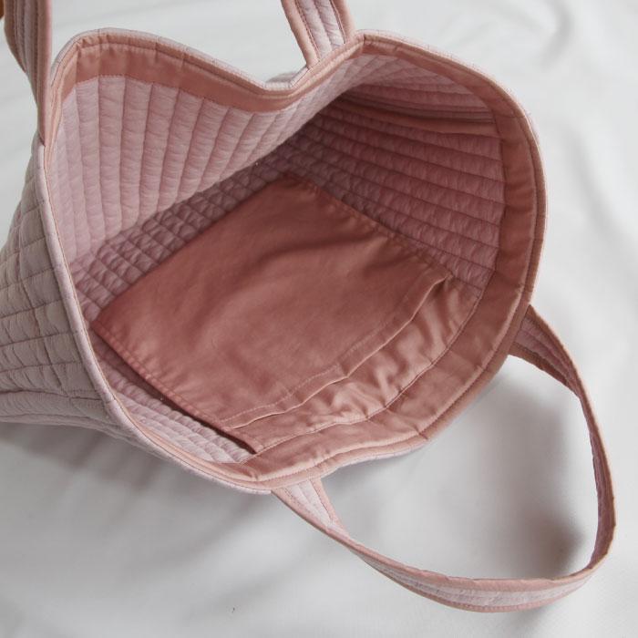 ヌビバッグ　イブル　レッスンバック　キルティング　（デニムブルー）