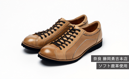 倭イズム ( ヤマトイズム ) 鹿革 シューズ 紳士靴 YA3300 （ ライトブラウン ） ファッション 革製品 革靴 お洒落 レザーシューズ やわらかい 快適 履き心地 3E  BN003 24.