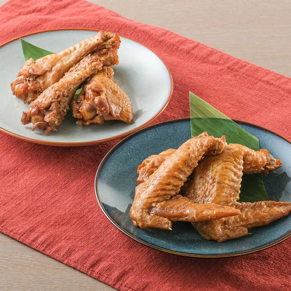 新得地鶏手羽チャーシューセット 2種×2袋 | 十勝・新得フレッシュ地鶏事業協同組合 [BNAW002]