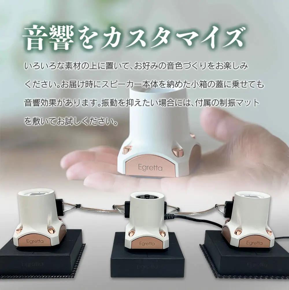 スピーカー デスクトップ 超小型 オーディオ Egretta ハイルドライバー搭載デスクトップ振動スピーカー OCT BEAT アンプセット　OE025_013
