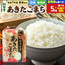 【ふるさと納税】《令和7年産 新米受付》あきたこまち 5kg【白米／無洗米】【選べるお届け回数(定期便)】秋田県産 こまちライン お米 新米