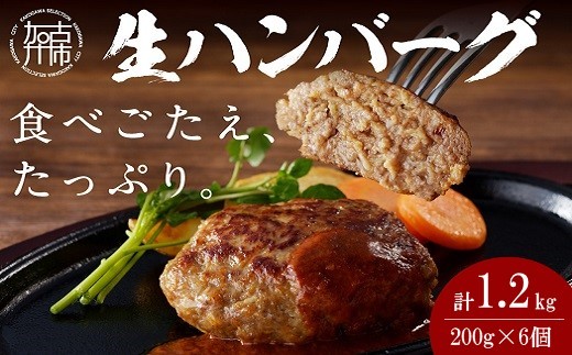 
                  ＼お中元／【食べ応えたっぷり！】自家製生ハンバーグ200g×6個《 惣菜 ハンバーグ 肉 小分け 簡単調理 冷凍 自家製 牛ミンチ 》
                