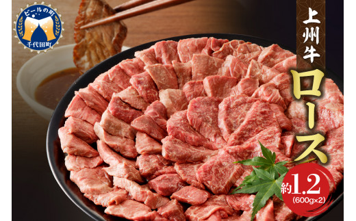 
牛肉 ロース 【上州牛】 1.2kg（600g×2パック） 群馬県 千代田町 国産 牛肉 ブランド牛 精肉 肉 お肉 焼肉 バーベキュー BBQ キャンプ アウトドア 食品 冷凍便 グルメ お取り寄せ グルメ 送料無料
