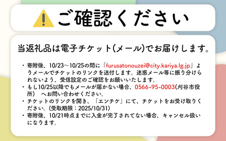 No.508 音楽フェスKARIYA 大演会入場チケット　1枚 ／ フェスティバル 祭 券 演奏 宴会 縁 えん 75周年 節目 亀城グラウンド I Don’t Like Mondays. AKASA