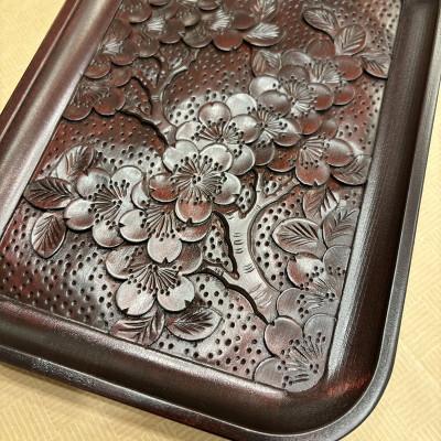 ふるさと納税 長野県 文具トレイ(さくら)(軽井沢彫) |  | 02