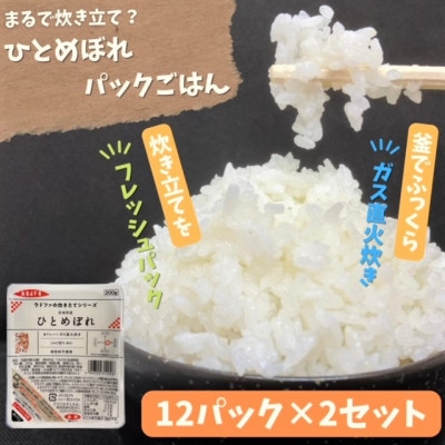 
                  ＜パックご飯＞炊きたてをフレッシュパック　ひとめぼれ12個入×2セット【1676116】
                