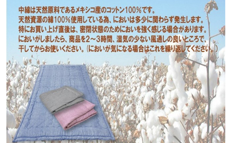 「琵琶湖の肌ふとん」シングル 近江布団 寝具 掛け布団 伝統技術  ブルー