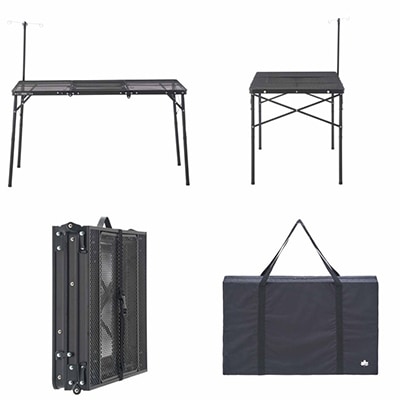 アイアンメッシュ 3FD BBQテーブル 13070　アウトドアやキャンプで活躍!　73581002【1666842】